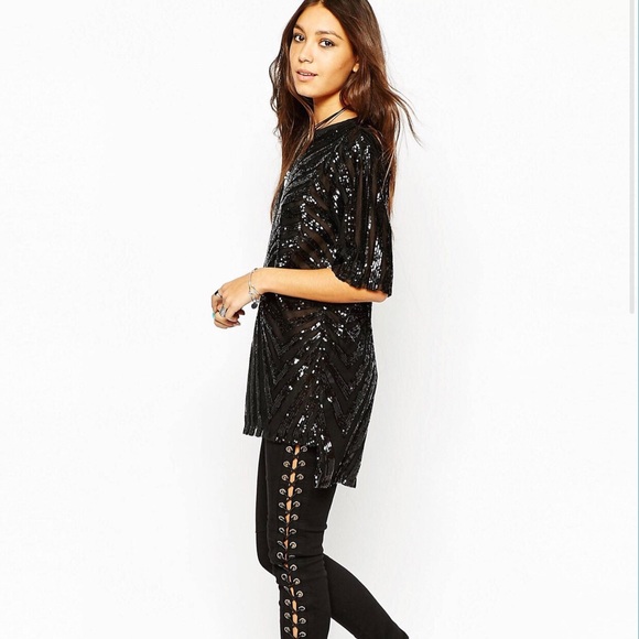 Story of Lola ASOS Sequin T-Shirt Dress - Picture 2 of 6